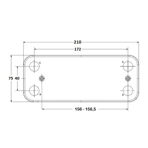 Baymak Baxi Kombi 12 Plakalı Eşanjör 156.5mm Plate Baymak Baxi Kombi 12 Plakalı Eşanjör 156.5mm Plate