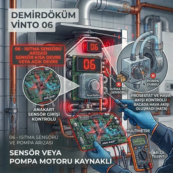 Demirdöküm Vinto 06 Isıtma Sensörü Arızası