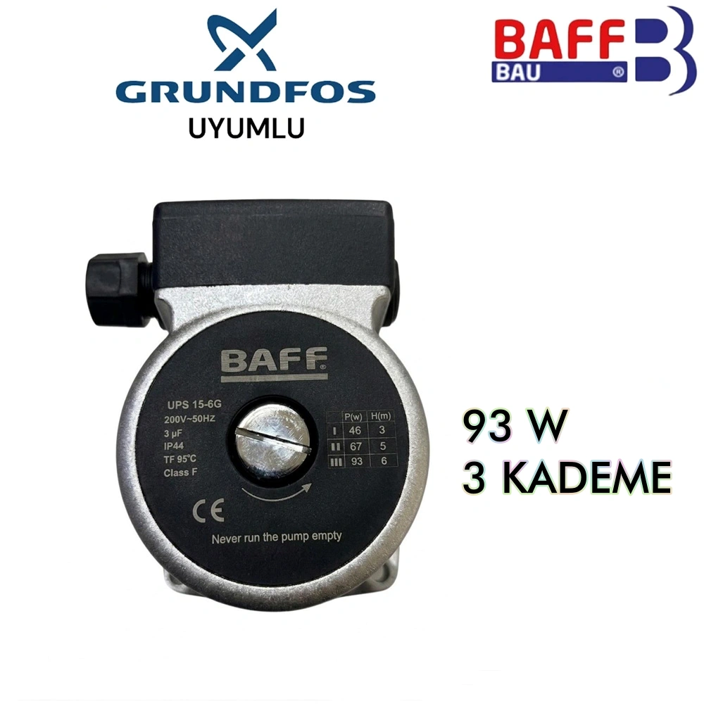 Kombi Sirkülasyon Pompası 15-6 UPS 15-6G BAFF (Grundfos Tip) Kombi Sirkülasyon Pompası 15-6 UPS 15-6G BAFF (Grundfos Tip)