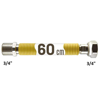 Kombi Şofben Gaz Hortumu Flex 3/4″ x 3/4″ 60 cm