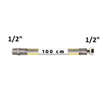 Ocak Doğalgaz Bağlantı Hortumu Flex 1-2 x 1-2 100 cm