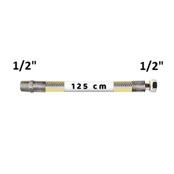 Ocak Doğalgaz Bağlantı Hortumu Flex 1-2 x 1-2 125 cm